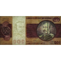 Brésil - Pick 195Aa_3 - 100 cruzeiros - Série A 09923 - 1974 - Etat : TB