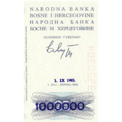 Bosnie-Herzégovine - Pick 35a - 1'000'000 sur 25 dinara - Série CK - 01/09/1993 - Etat : NEUF