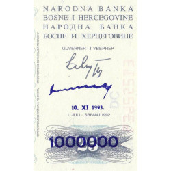 Bosnie-Herzégovine - Pick 35b - 1'000'000 sur 25 dinara - Série CK DC - 10/11/1993 - Etat : NEUF