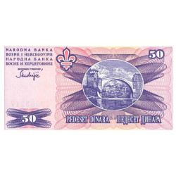 Bosnie-Herzégovine - Pick 47 - 50 dinara - Série C - 1995 - Etat : NEUF