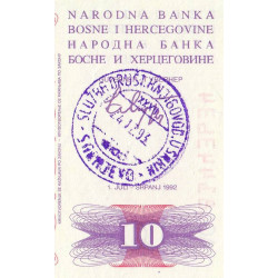 Bosnie-Herzégovine - Pick 53h - 10'000 dinara sur 10 dinara - Série AG - 24/12/1993 - Etat : SPL+