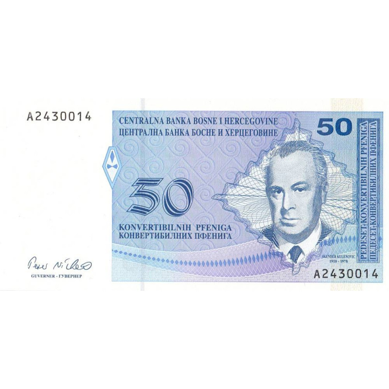 Bosnie-Herzégovine - Pick 57 - 50 convertible pfeniga - Série A - 1998 - Etat : NEUF