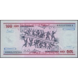 Brésil - Pick 198b - 100 cruzeiros - Série AA 8151 - 1984 - Etat : pr.NEUF