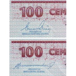 Brésil - Pick 198b - 100 cruzeiros - Série AA 8151 - 1984 - Etat : pr.NEUF