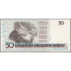 Brésil - Pick 223 - 50 cruzeiros / 50 cruzados novos - Série AA 3571 - 1990 - Etat : NEUF