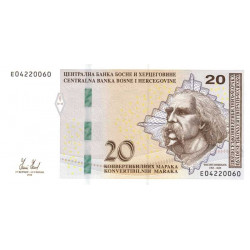 Bosnie-Herzégovine - Pick 83 - 20 convertible maraka - Série E - 2012 - Etat : NEUF
