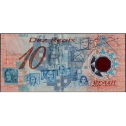 Brésil - Pick 248b - 10 reais - Série AD 1801 - 2000 - Polymère commémoratif - Etat : TB