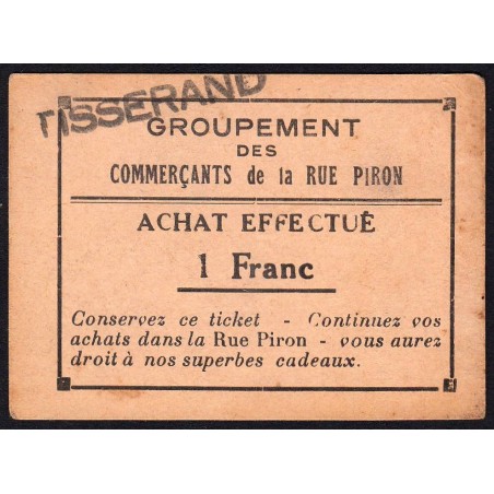 21 - Dijon - Rue Piron - 1 franc - Type Ab - 1930/1935 - Etat : SUP+