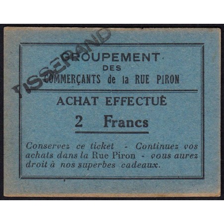 21 - Dijon - Rue Piron - 2 francs - Type Aa - 1930/1935 - Etat : SPL