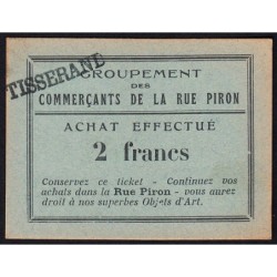 21 - Dijon - Rue Piron - 2 francs - Type Bc - 1930/1935 - Etat : SPL+