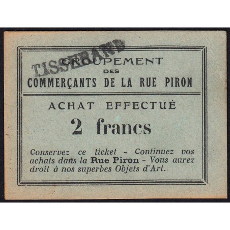 21 - Dijon - Rue Piron - 2 francs - Type Bc - 1930/1935 - Etat : SPL+