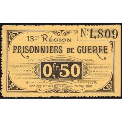15 - Pirot 20 - Aurillac - Prisonniers de guerre - 0,50 franc - 1916 - Etat : SUP