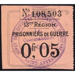 15 - Pirot 24 - Saint-Angeau - Officiers prisonniers de guerre - 0,05 franc - 1916 - Etat : SUP