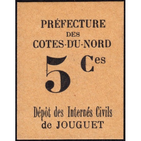 22 - Pirot 02 - Jouguet - Internés civils - 5 centimes - 1914 - Etat : SPL