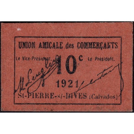 14 - Pirot 07 - Saint-Pierre-sur-Dives - 10 centimes - 1921 - Etat : NEUF