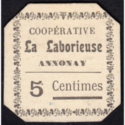 07 - Pirot 02 - Annonay - 5 centimes - 1917 - Etat : SUP