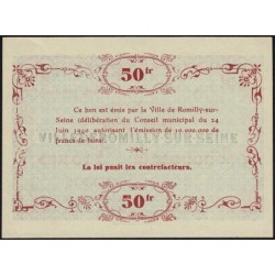 10 - Romilly-sur-Seine - Kolsky 101 - 50 francs - Série A - 24/06/1940 - Etat : SPL+