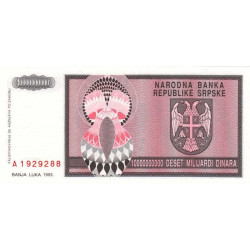 Bosnie-Herzégovine - Pick 148 - 10'000'000'000 dinara - Série A - 1993 - Etat : NEUF