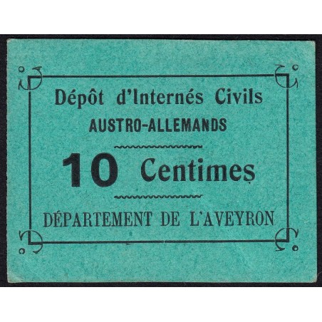 12 - Pirot NR - Millau - Dépôt d'Internés Civils Austro-Allemands - 10 centimes - 1914 - Etat : SUP+