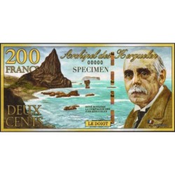Kerguelen (îles) - 200 francs - 05/11/2010 - Polymère - Spécimen - Etat : NEUF