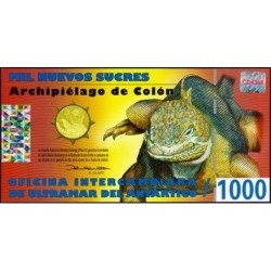 Equateur - Iles Galapagos - 1'000 sucres - Série CD - 12/02/2009 - Polymère comm. - Etat : NEUF