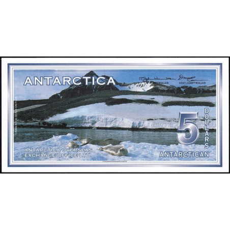 Antarctique - 5 dollars antarctique - Série K - 01/03/1996 - Etat : SPL+