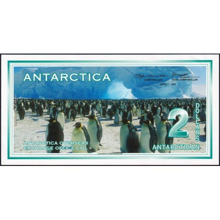 Antarctique - 2 dollars antarctique - Série J - 01/03/1996 - Etat : SPL+