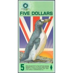 Antarctique - 5 dollars - Série SPC - 14/12/2011 - Polymère Commémoratif - Etat : NEUF