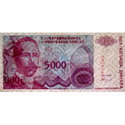 Bosnie-Herzégovine - Pick 152 - 5'000 dinara - Série A - 1993 - Etat : NEUF
