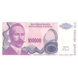 Bosnie Herzegovine - Pick 151 - 100'000 dinara - 1993 - Etat : NEUF