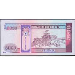 Mongolie - Pick 60 - 5'000 tugrik - Série AC - 1994 - Etat : SPL+