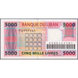 Liban - Pick 85a - 5'000 livres - Série A08 - 22/11/2004 - Etat : NEUF