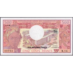 Cameroun - Pick 15d_2 - 500 francs - Série W.14 (remplacement) - 01/01/1983 - Etat : pr.NEUF