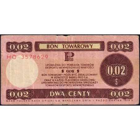 Pologne - Pick FX 35_2 - 2 centy - Série HO - 01/10/1979 - Etat : TB