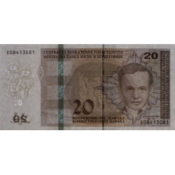 Bosnie-Herzégovine - Pick 82a - 20 convertible maraka - Série E - 2012 - Etat : NEUF