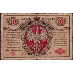 Pologne - Pick 13 - 10 marek - Série A - 09/12/1916 - Etat : B