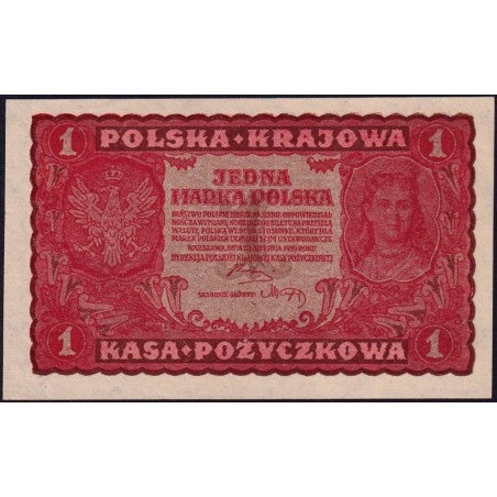 Pologne - Pick 23_1b - 1 marka - Emission I - Série BZ - 23/08/1919 - Etat : NEUF