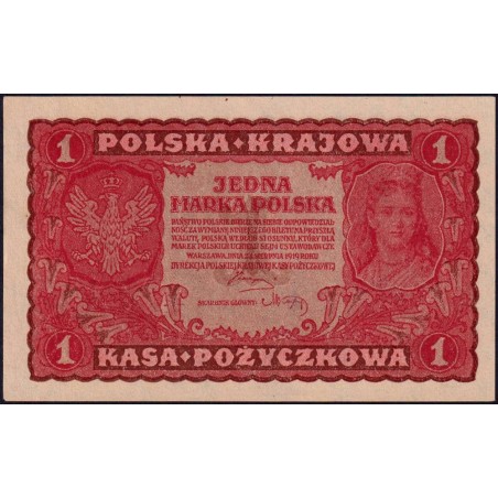 Pologne - Pick 23_2 - 1 marka - Emission I - Série DV - 23/08/1919 - Etat : pr.NEUF