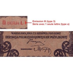 Pologne - Pick 29_3a - 1'000 marek - Emission III - Série ? - 23/08/1919 - Etat : TTB+