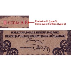 Pologne - Pick 29_3b - 1'000 marek - Emission III - Série AE - 23/08/1919 - Etat : SUP+