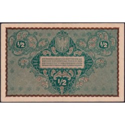 Pologne - Pick 30 - 1/2 marki - Sans série - 07/02/1920 - Etat : pr.NEUF