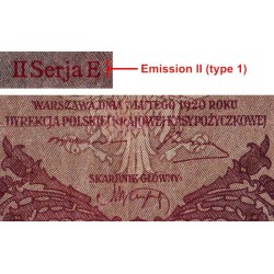 Pologne - Pick 31_1 - 5'000 marek - Emission II - Série E - 07/02/1920 - Etat : TB+