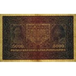Pologne - Pick 31_1 - 5'000 marek - Emission II - Série E - 07/02/1920 - Etat : TB+