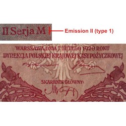 Pologne - Pick 31_1 - 5'000 marek - Emission II - Série M - 07/02/1920 - Etat : TTB-