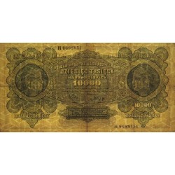 Pologne - Pick 32 - 10'000 marek - Série H - 11/03/1922 - Etat : TB-