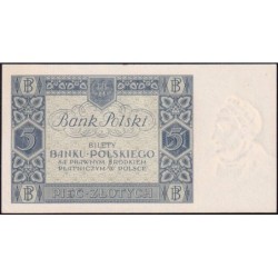 Pologne - Pick 72_2 - 5 zlotych - Série DK - 01/01/1930 - Etat : NEUF