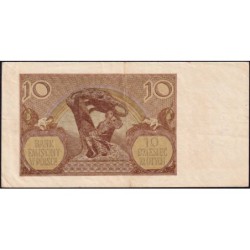 Pologne - Pick 94_1 - 10 zlotych - Série J - 01/03/1940 - Etat : TTB