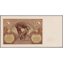 Pologne - Pick 94_2 - 10 zlotych - Série L. - 01/03/1940 - Etat : NEUF