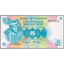 Ouganda - Pick 5A - 5 shillings - Série A/52 - 1977 - Etat : NEUF