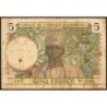 AOF - Pick 21_b3 - 5 Francs - Série W.4144 (remplacement) - 10/03/1938 - Etat : B-
